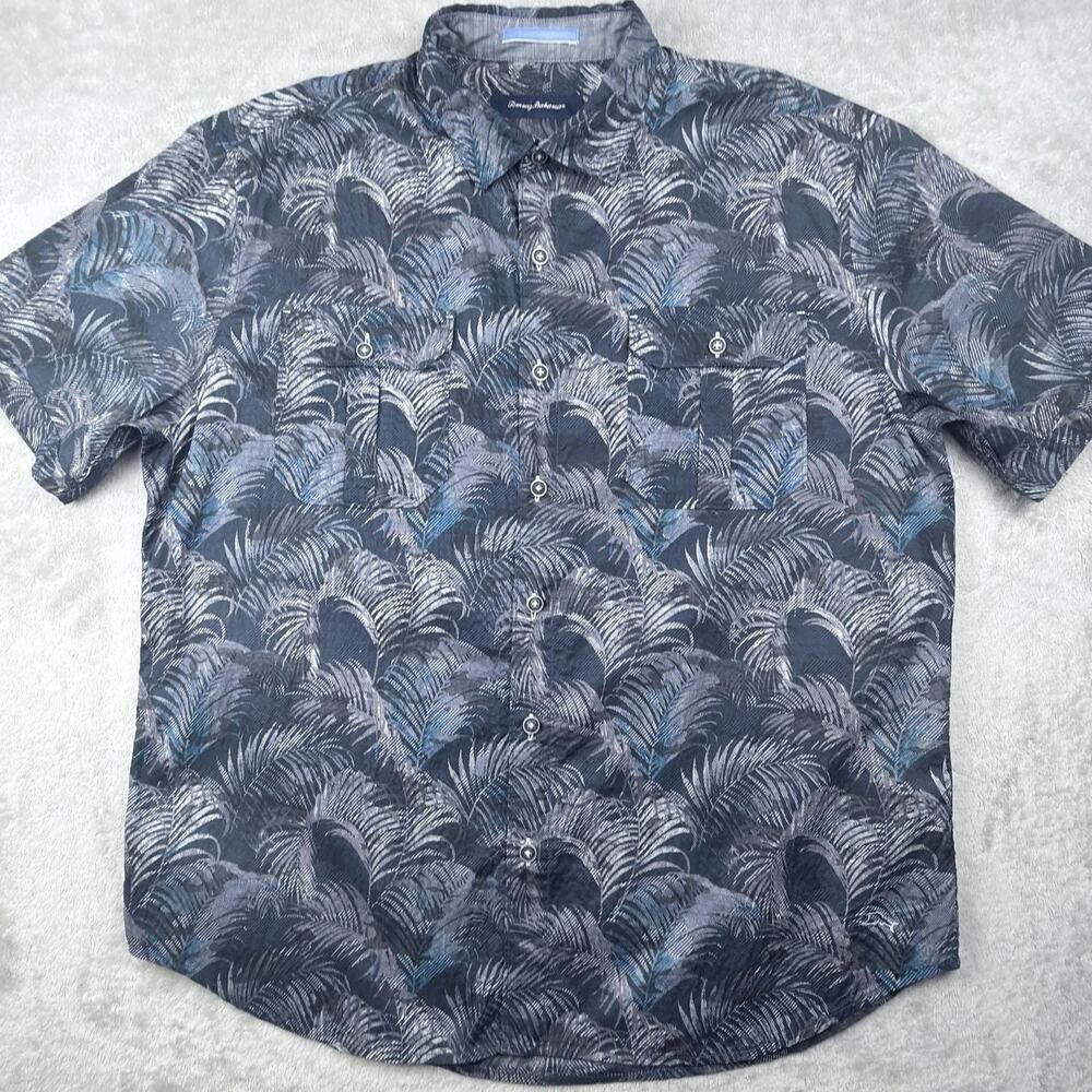 Tommy Bahama camp Resort Mens XL All Over Print Short Sleeve Button Front Shirt